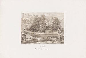 火曜日。南側からザルツブルクの山の要塞 作： Ferdinand Olivier